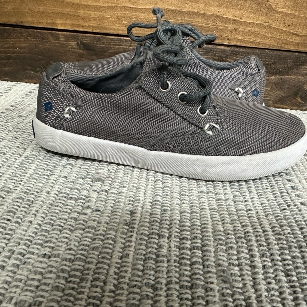 Kids Gray Canvas Sneakers
